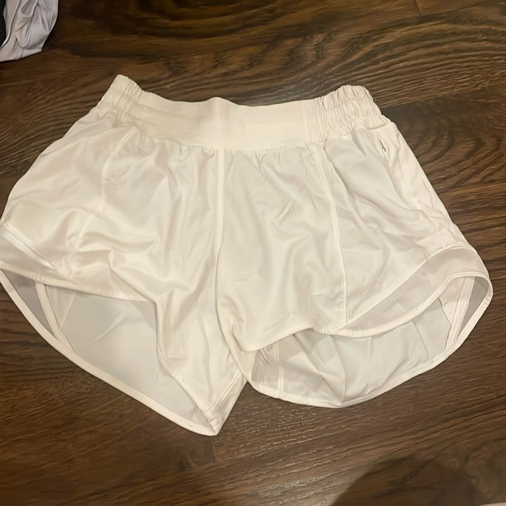 White low rise Luluemon shorts